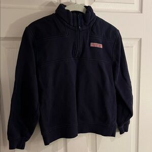 Vineyard Vines Kids Dark Blue Quarter-Zip Sweatshirt